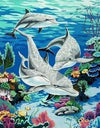 Dolphins Family Painting by Numbers