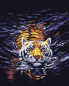 Swimming tiger Paint by Numbers