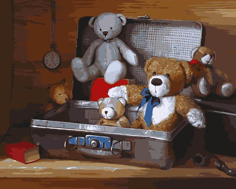 Teddy Bears Painting by Numbers