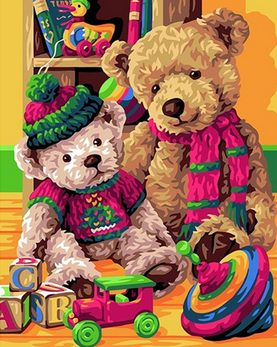 Teddy Bears & Toys Paint by Numbers
