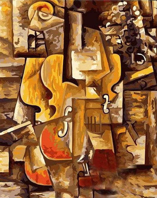 Abstract Violin Paint by Numbers
