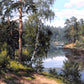 Trees & Lake Paint by Numbers
