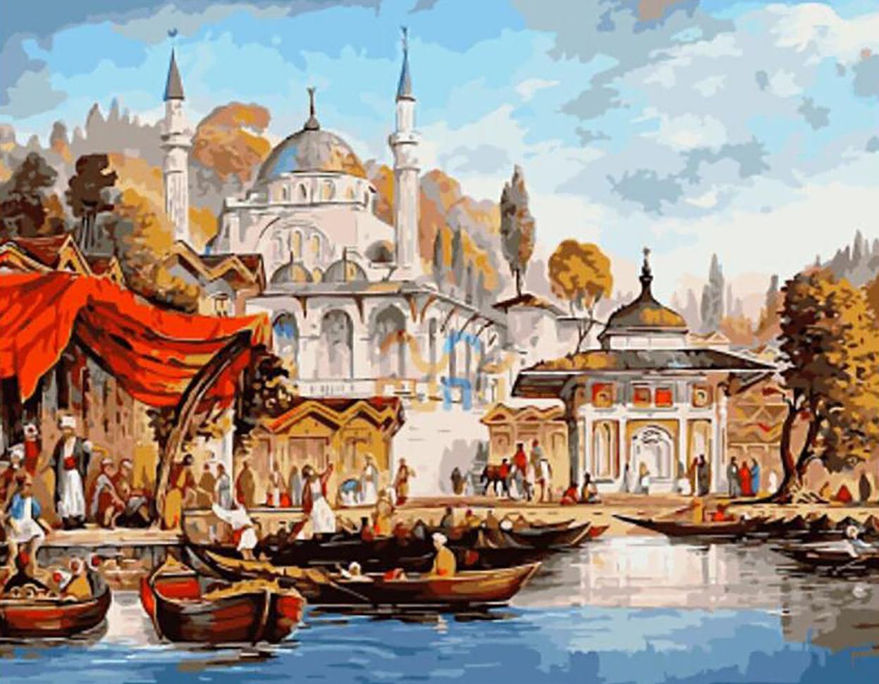 Uskudar Mosque Painting by Numbers