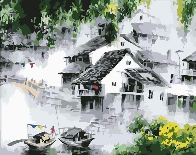 Vintage Landscape Paint by Numbers