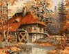 Water Wheel Mill Paint by Numbers