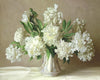 White Peonies Painting by Numbers