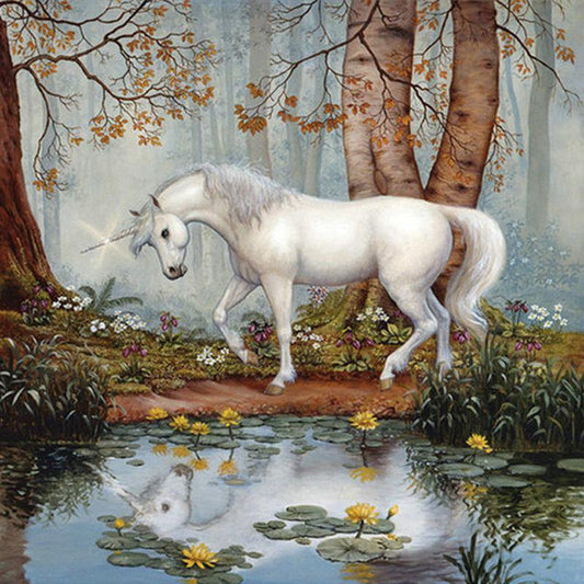 Unicorn in Forest Paint by Numbers