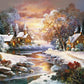 Winter Evening Paint by Numbers