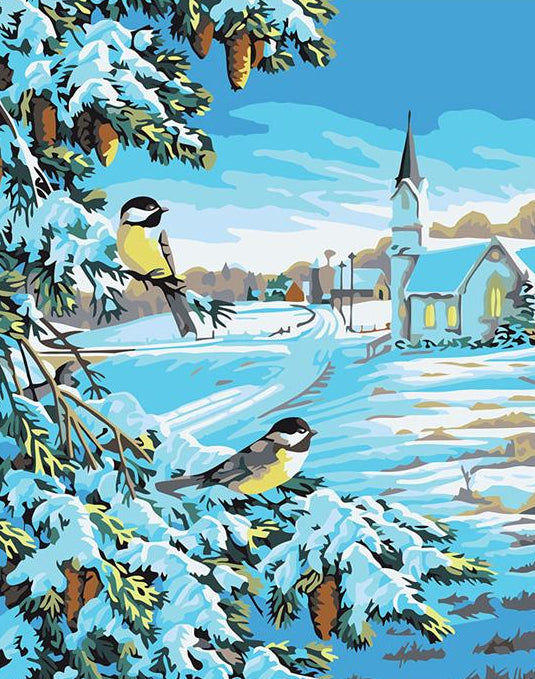 Winter Morning Paint by Numbers