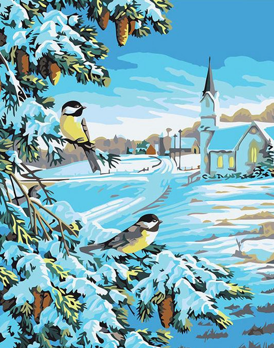 Winter Morning Paint by Numbers