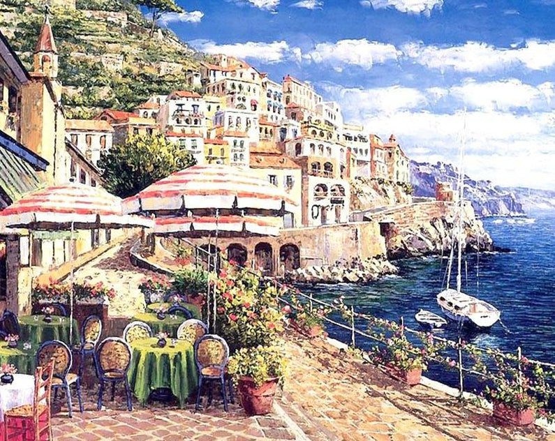 Seaside Deck Paint by Numbers