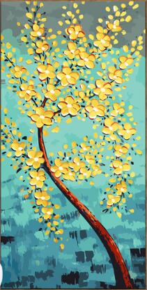 Yellow Floral Art Paint by Numbers