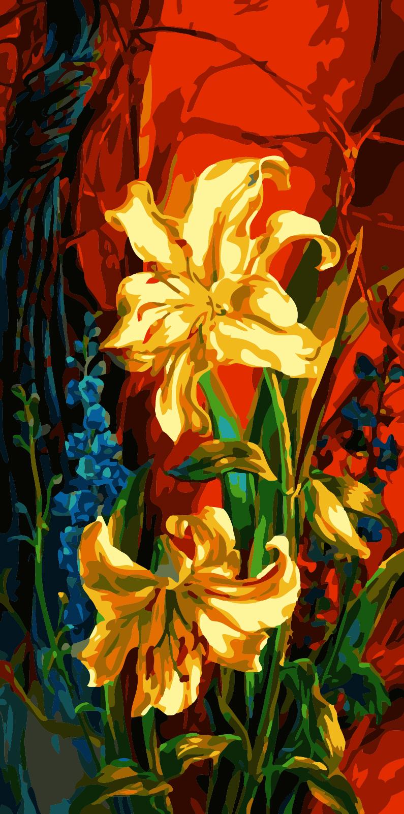 Yellow Lilies Painting by Numbers
