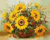  Sunflowers Basket Paint by Numbers