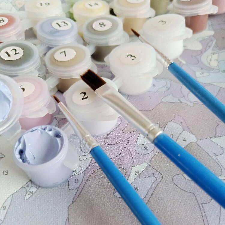 Starring Cat DIY Painting Kit - Paint by Numbers Home