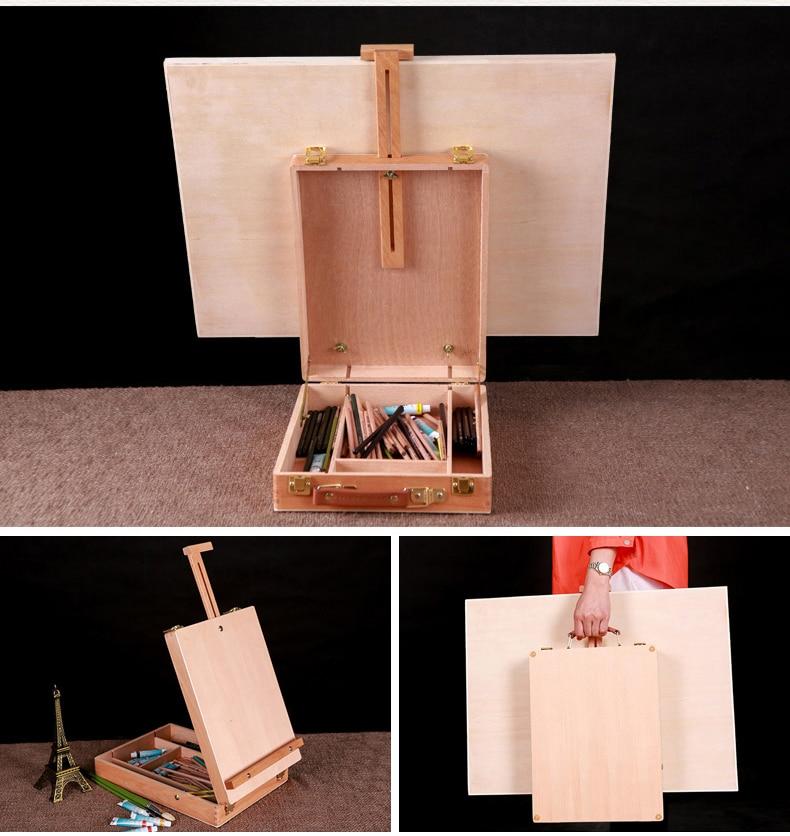 Wooden Painting Easel with Storage