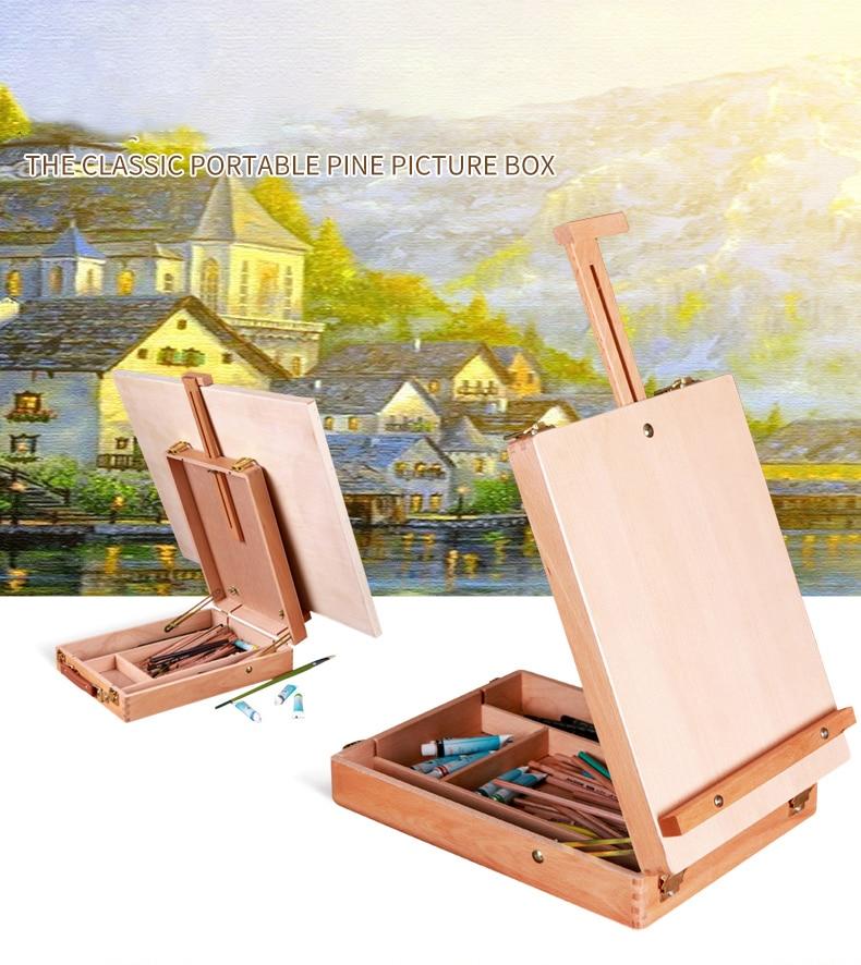 Wooden Painting Easel with Storage