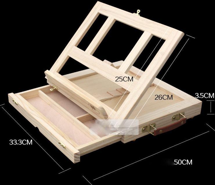 Portable Wooden Box with Sliding Drawer for Art Supplies - Paint by Numbers  Home